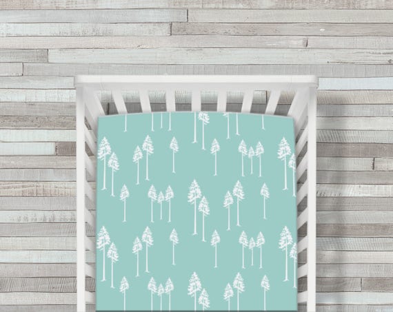pine tree crib sheet