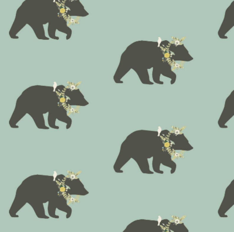Bear Crib Sheet Gender Neutral Crib Bedding Bear Baby Bedding Woodland Crib Sheet Birch and Bear Bear Crib Sheets Sage Crib Sheet