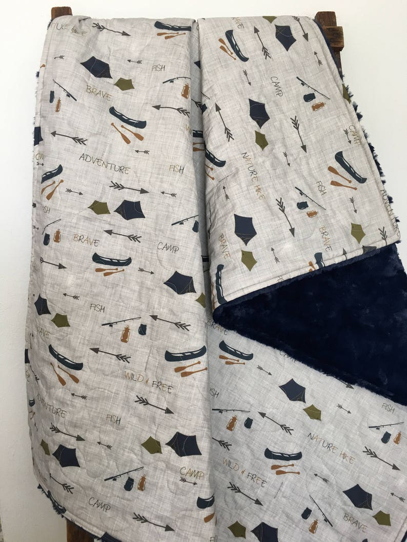 Camping Baby Bedding Baby Quilt Boy Adventure Baby Bedding Etsy