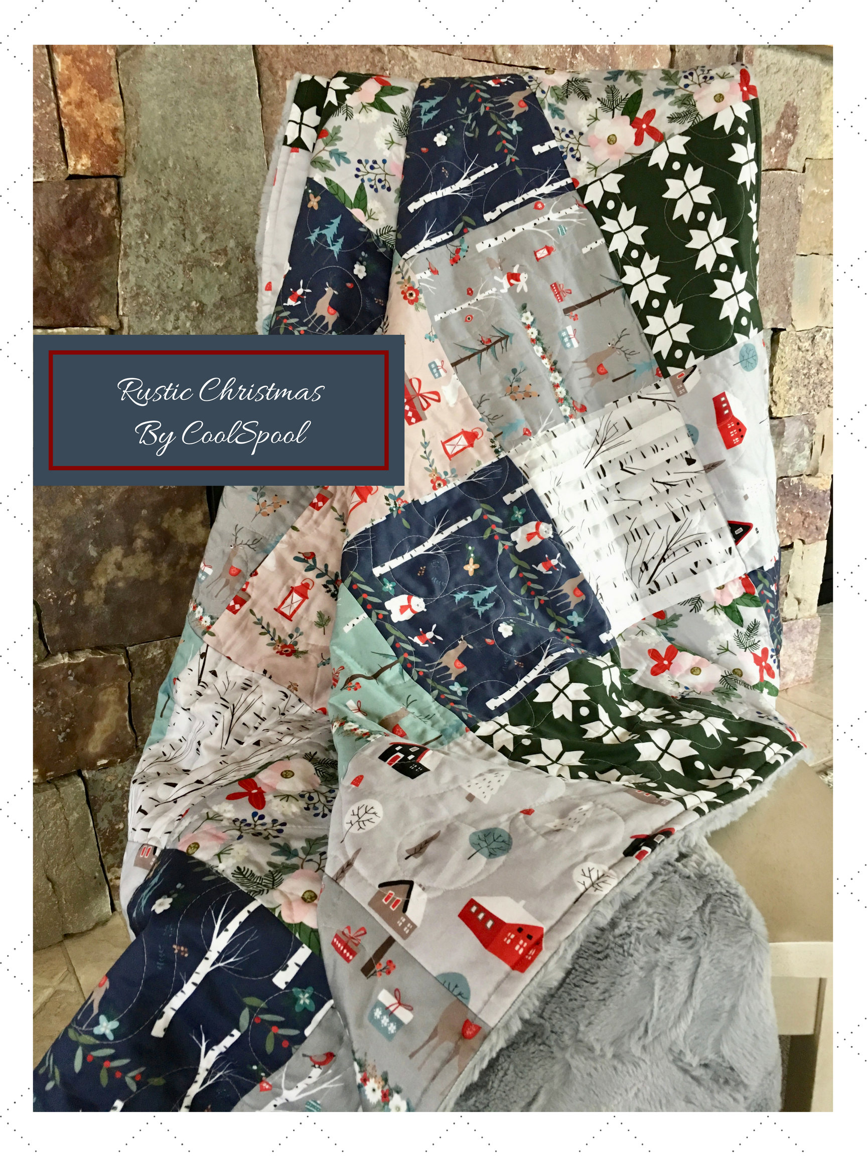 Christmas Throw Quilt Christmas Quilt Winter Throw Blanket Etsy