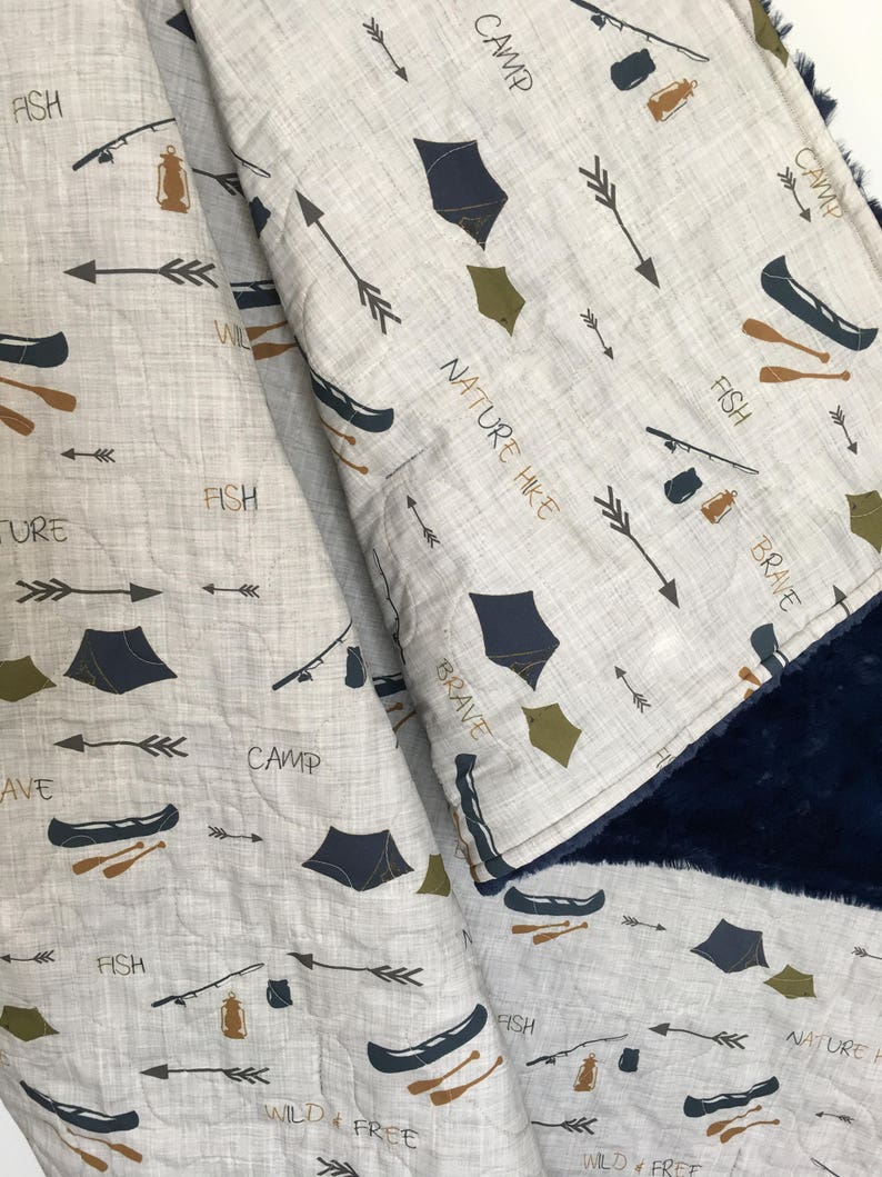 Camping Baby Bedding Baby Quilt Boy Adventure Baby Bedding Etsy