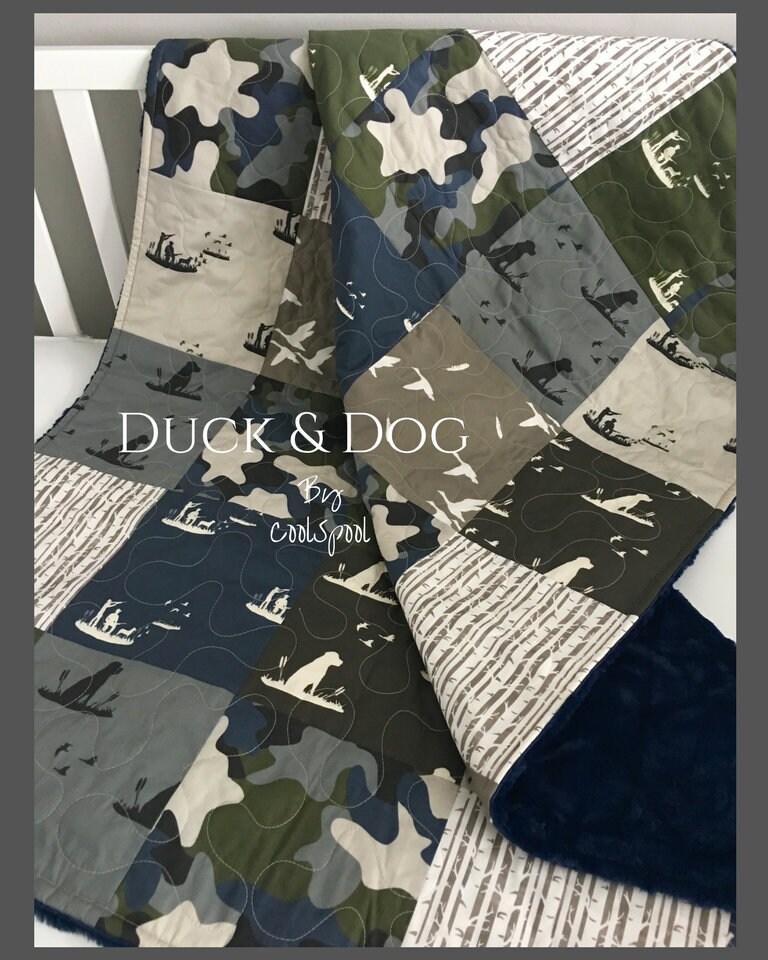 Baby Quilt Boy Crib Bedding Duck Hunting Baby Bedding Ducks Etsy