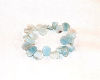 Stackable Stretchy Amazonite Bracelet - Blue, green Nuggets, Jewellery, Jewelry Elastic, easy to wear, petite, small wrist, childs, children