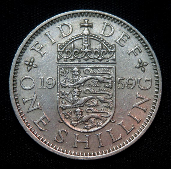 Elizabeth II Scottish Shield 1959 England 1 Shilling KM#904