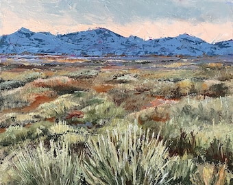 Southwest Desert Landscape Art Print: New Mexico Giclee Painting
