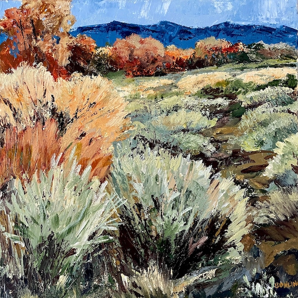 Western Landscape, Autumn Trail, Giclee Fine Art Print, James Bohling Painting, Southwest Landscape, Rustic Cabin Decor, Mountain Meadow