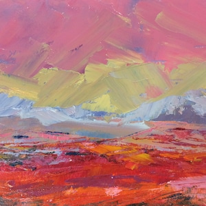 Mountain Sunset Giclee Print: Abstract Landscape Art by James Bohling