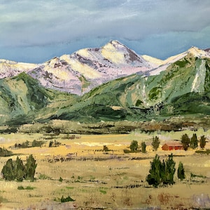 Mt Princeton Original Painting: Colorado Rocky Mountain Landscape, Framed Artwork (18x24) by James Bohling
