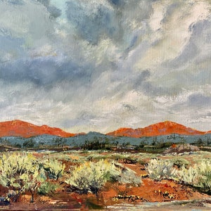 Silver Sage -Southwest Art- Desert Landscape - Giclee - Fine Art Print - James Bohling - New Mexico Print - Painting Wall Decor