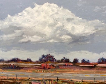 Southwest Landscape Art: New Mexico Desert Giclee Print, Housewarming Gift, Wall Decor