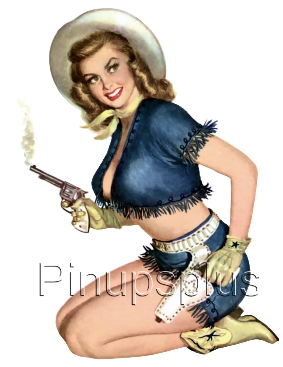 Sexy Retro Cowgirl Pinup Waterslide Decal For Guitars And Etsy