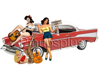 Zombie Pinup Girl Waterslide Decal Sticker for Guitars /& more S834