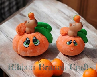 clay orange and capybara Desk Buddy cuties!