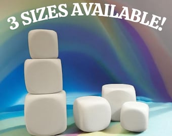 3 TAMAÑOS DISPONIBLES: dados de espuma blanca / espuma artesanal densa y recortable / cuadrados redondeados para manualidades