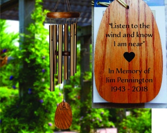 Sympathy Gift for Loss of Mother, Memorial Gift for Loss of Mom, Bereavement Gift, Personalized Wind Chimes, Personalized Funeral Gift Ideas