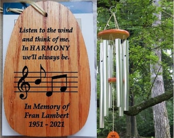 Listen to the Wind | Memorial Wind Chime | Parent Loss | in