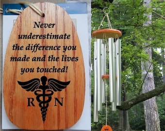 Nurse Retirement Gift, Personalized, Caduceus Symbol, RN Nurse Gift, Appreciation Gift for Registered Nurse, Nurse Practitioner, Nurses Week