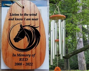 Horse Memorial Wind Chime, Loss of Horse Sympathy Gift, Personalized Horse Remembrance Gift, Horse Sympathy Gift, Horse Remembrance, Memory