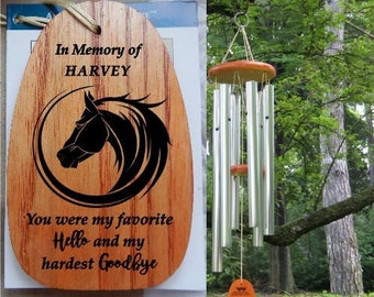 Horse Memorial Wind Chime, Loss of Horse Sympathy Gift, Personalized Horse Remembrance Gift, Horse Sympathy Gift, Horse Remembrance, Memory