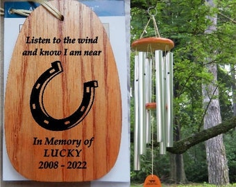 Horse Memorial Wind Chime, Loss of Horse Sympathy Gift, Personalized Horse Remembrance Gift, Horse Sympathy Gift, Horse Remembrance, Memory