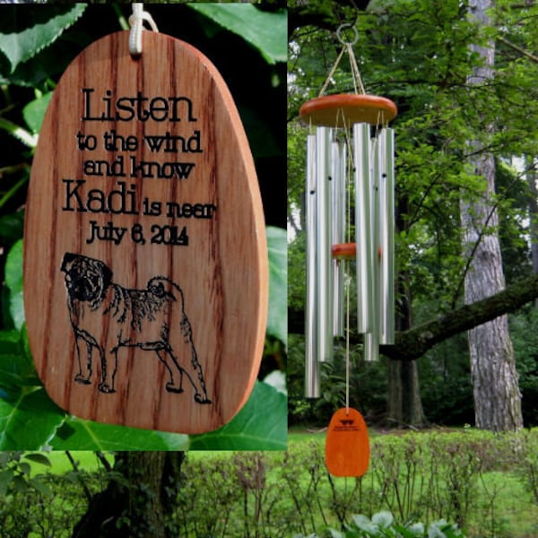 Custom Dog Wind Chimes - Pet Loss - Can Be Breed Specific - Memorial Wind Chimes - Sympathy Gift - Engraved Chimes - Dog Loss - IHeartDogs