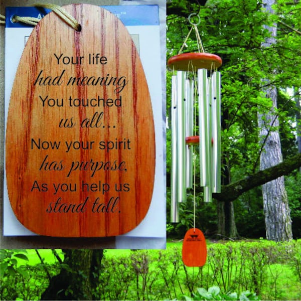 Personalized Wind Chime, Windchime, Custom, Engraved, Sympathy Gift, Funeral Gift, Death, Mourning, Grief, Condolence, Your Life Had Meaning