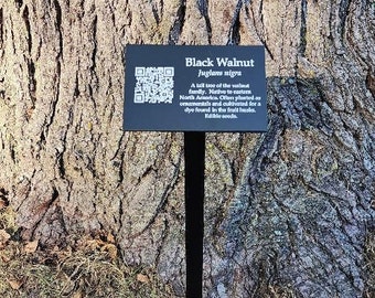 QR Code for AIRBNB, Plant Marker Tag, Metal Plaque for Outdoor, Plant ID Identification Garden Sign, Volunteer Donor Pollinator Garden