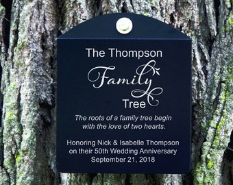 Personalized Tree Plaque for Big Tree, Large Tree, Memorial Tree Tag, Tree Marker, Botanical Garden, Arboretum Tag, College Campus, Cemetery