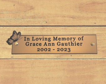 Bench Plaque Sign For Memorial Donor Dedication, Inscribed, Outdoor Park Memorial Bench, Garden Remembrance, Historical