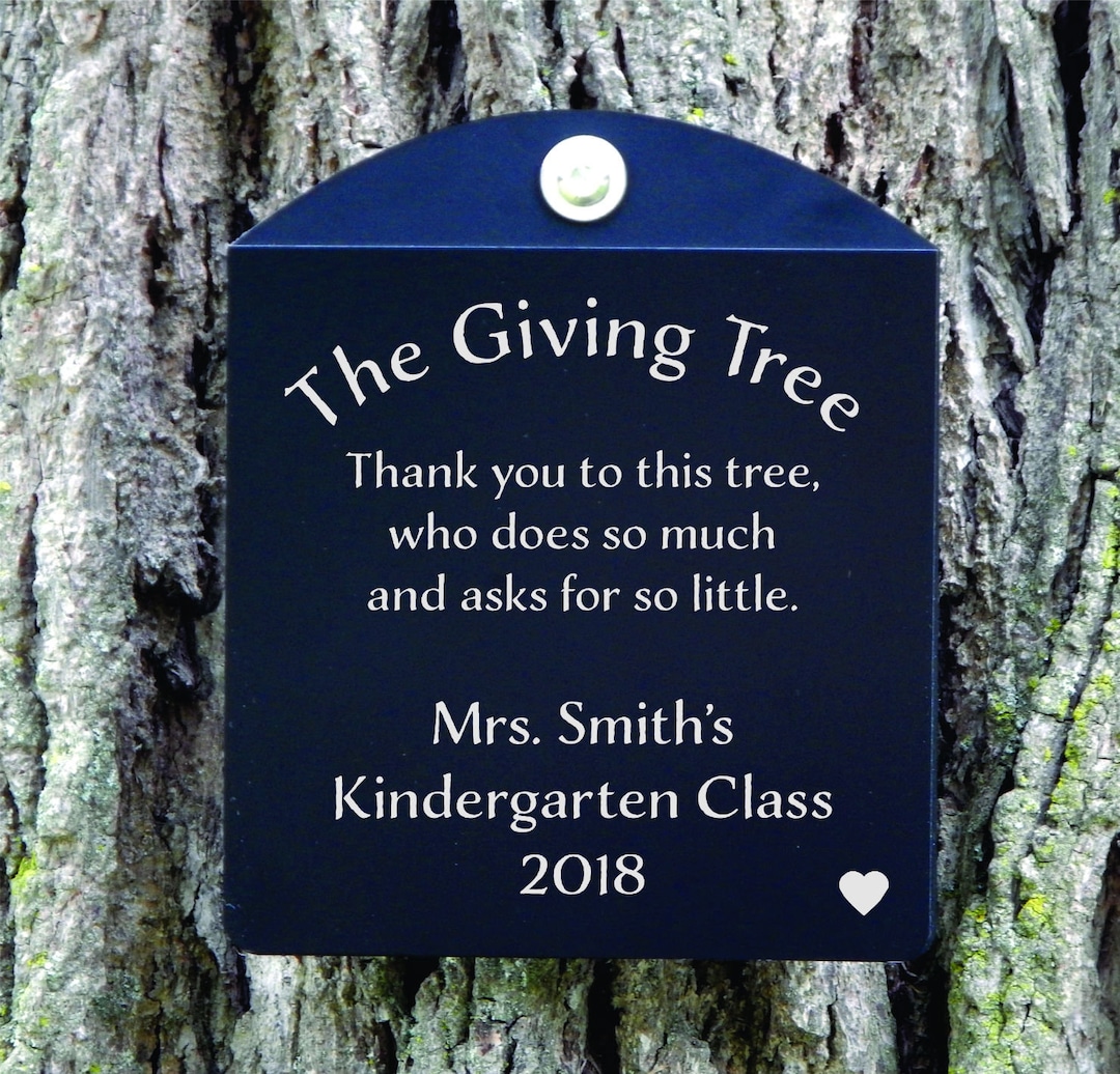 Personalized Tree Tag for a Large Tree, Big Tree Plaque, Memorial Tree