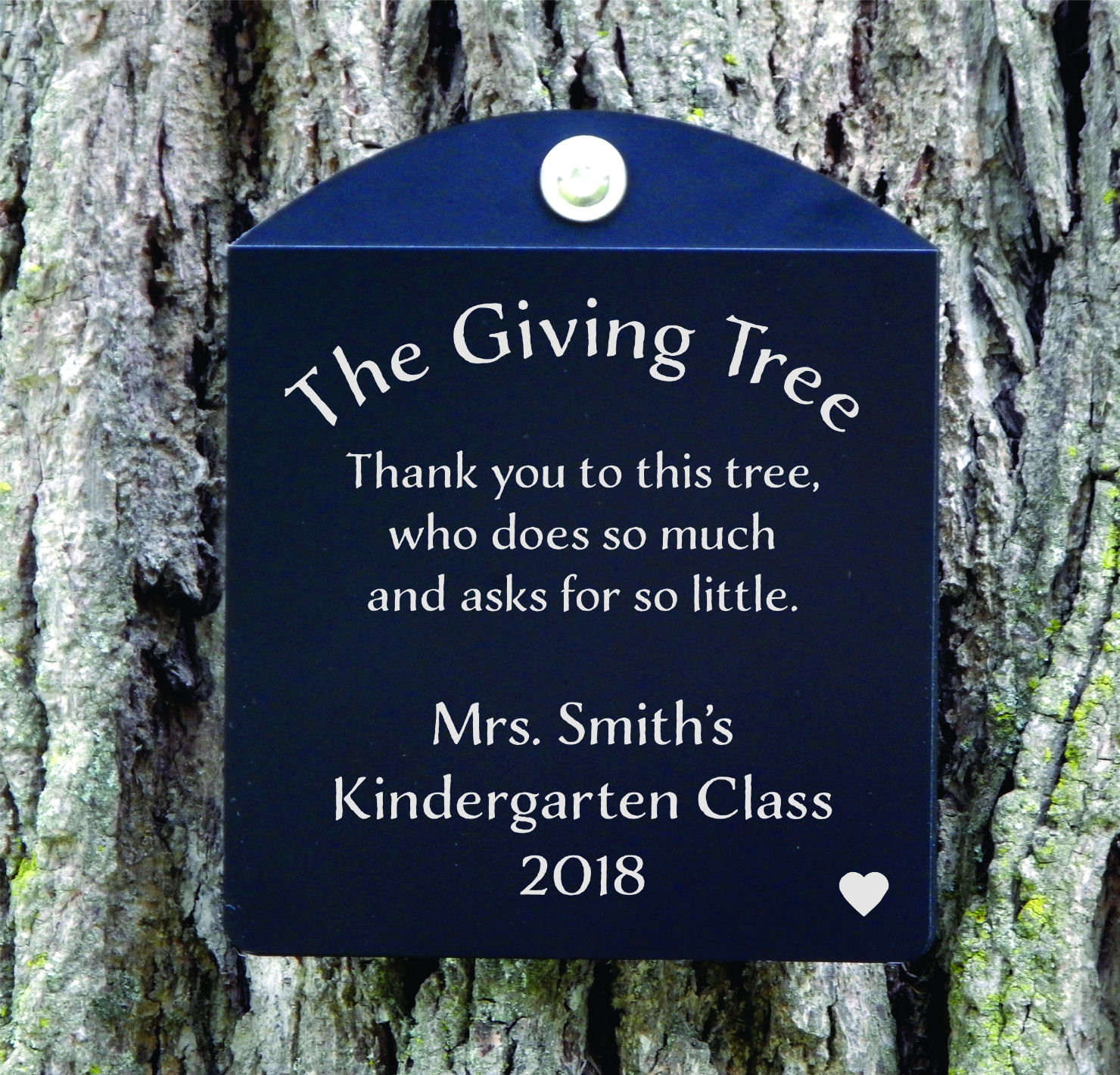 Personalized Tree Tag for a Large Tree Big Tree Plaque Etsy