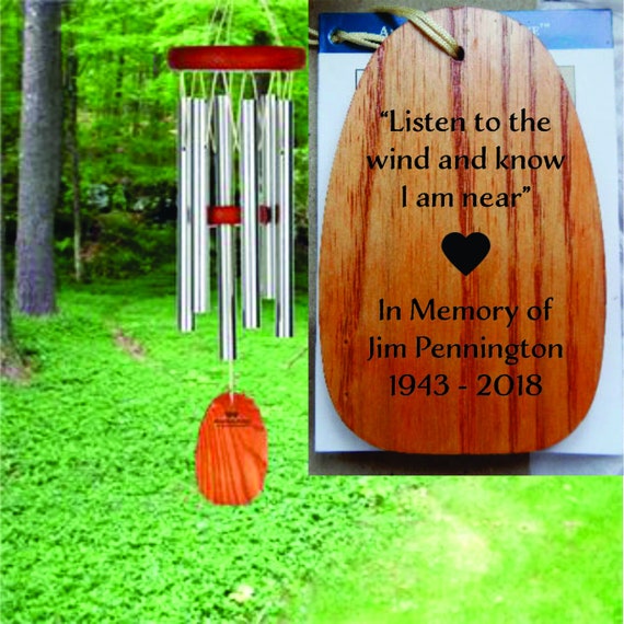 Engraved Wind Chime, Personalized, Sympathy Gift, Funeral Gift for Loss of  Brother, Loss of Father, Bereavement Gift, Best Memorial Gift 