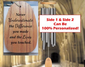 Personalized Gregorian Memorial Wind Chime, Condolence Windchime, Bereavement Gift, In Memory of, Remembrance Present, Personalized Sympathy