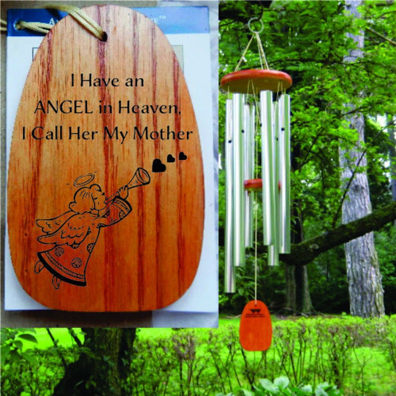 Personalized Wind Chimes In Memory of Mother Sympathy Gift