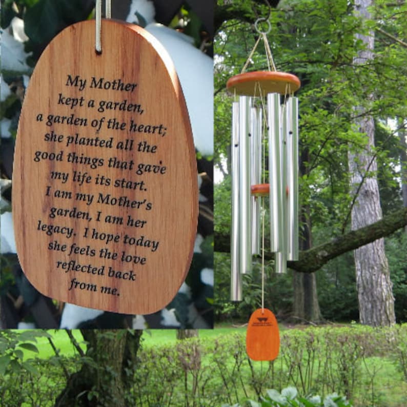 Personalized Wind Chimes Sympathy Gift For Loss of Mother