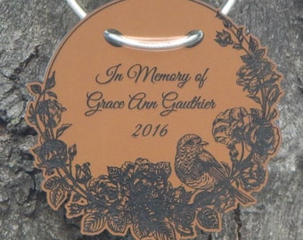 Tree Charm™ "Love Bird" Custom Tree Dedication Marker - Tree Tag, Engraved Tree Marker, Memorial Tree, Earth Day School Gifts, Tree Plaque