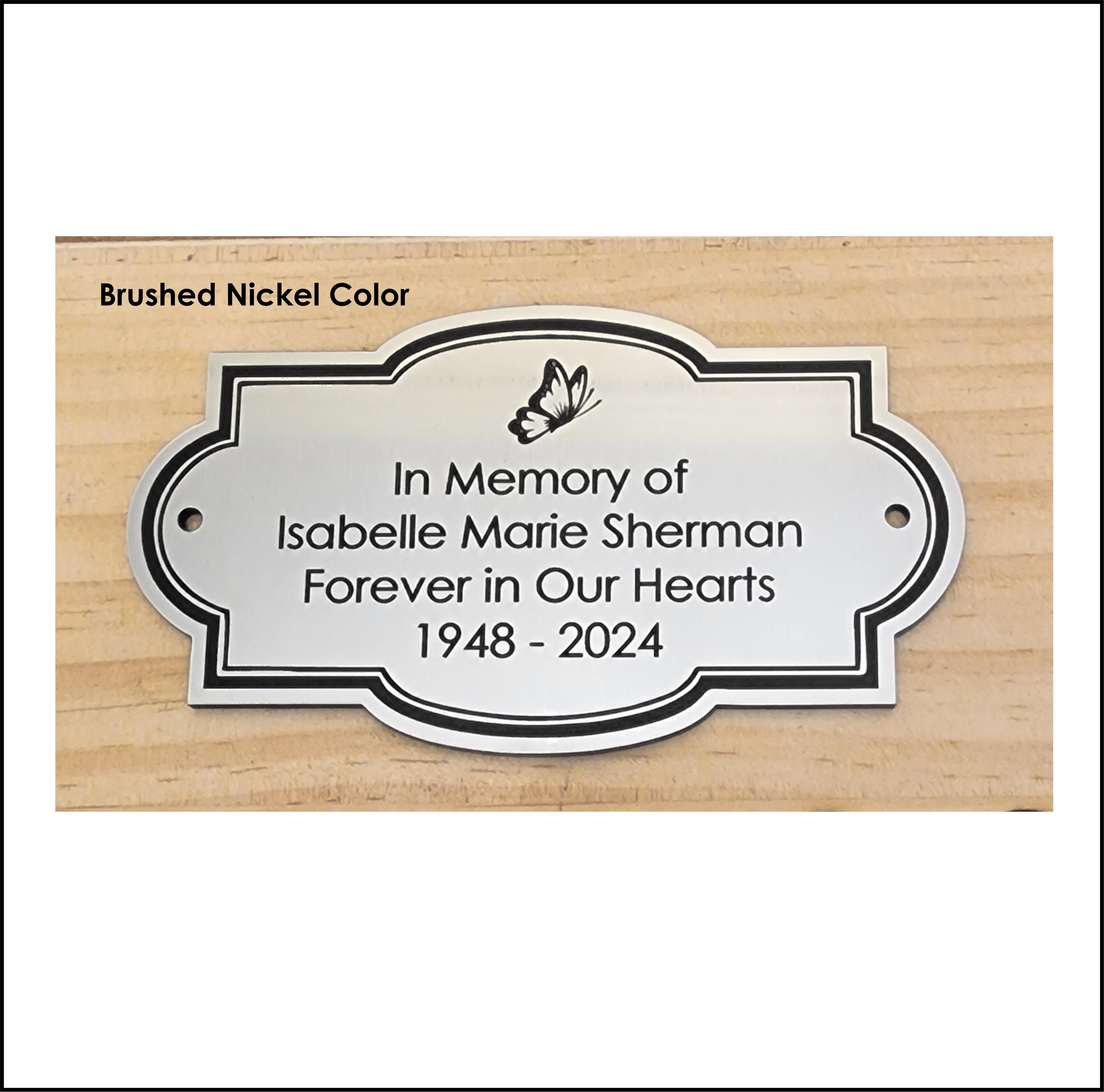 Memorial Garden Bench Marker, Donor Recognition, Library Plaque ...