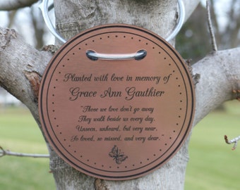 Earth Day Gifts, Tree Charm™ tree dedication marker for school, tree plaque, tree tag, tree marker, personalized tree marker, memorial tree