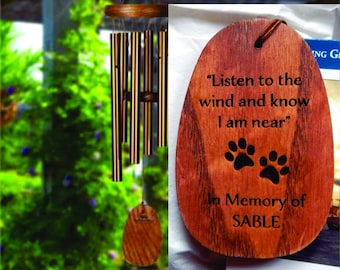 Dog Memorial Windchime, Pet Memorial Wind Chime, Dog Memorial Wind Chime, Dog Wind Chime, Dog Loss Condolence Gift, Pet Loss Sympathy Gift