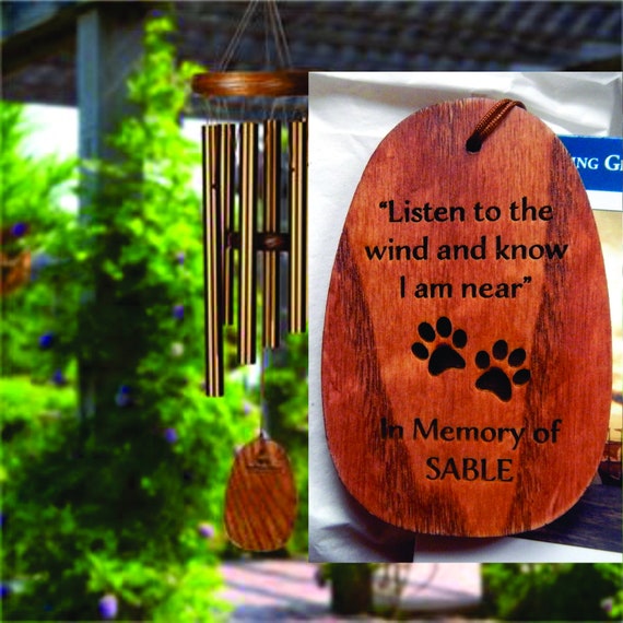 Loss of Dog Gift, Pet Loss Wind Chime, Sympathy Gift, Sympathy Windchime Dog, Dog Wind Chime, Pet Memorial, Dog Memorial Gift, Personalized