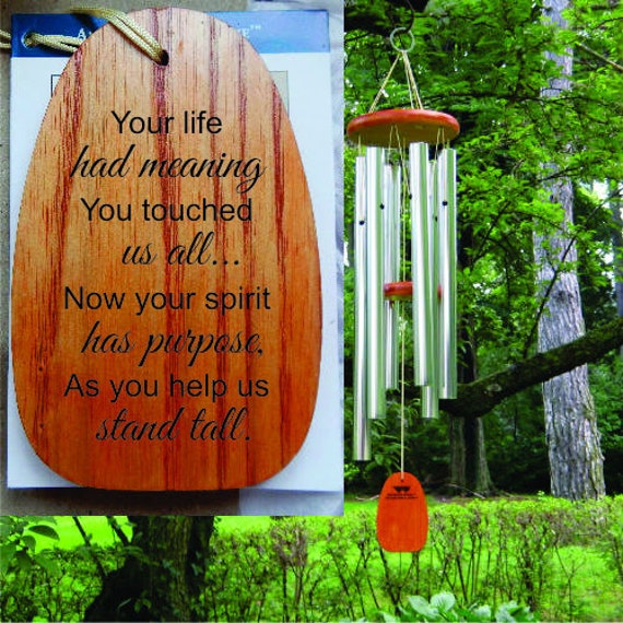 Personalized Wind Chime Windchime Custom Engraved Sympathy Etsy