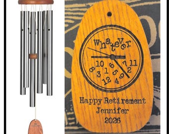 WHATEVER CLOCK wind chime funny retirement gift idea for colleague, for mom, for woman coworker, for teacher, friend, for boss or employee