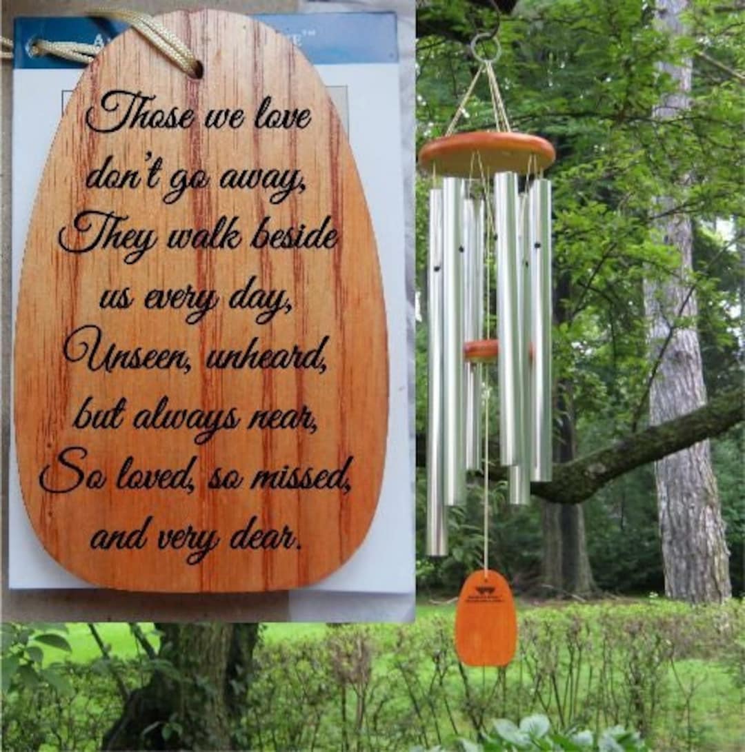 Personalized Those We Love Wind Chime, Sympathy Windchime, Engraved