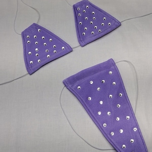 Exotic Dancewear Stardust Lavender Rhinestone Microkini |Rave Wear,  Stripper Outfits