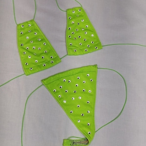 Exotic Dancewear Stardust Green Gia | Rave Wear, Rhinestone Stripper Outfits