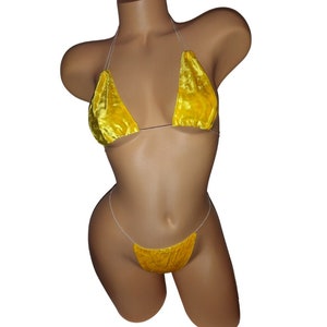 Exotic Dancewear Velvet String Set Gia | Rave Wear, Stripper Outfits