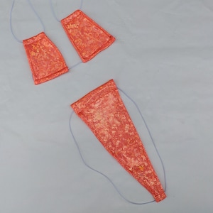 Exotic Dancewear Metallic Orange Microkini | Rave Wear, Stripper Outfits