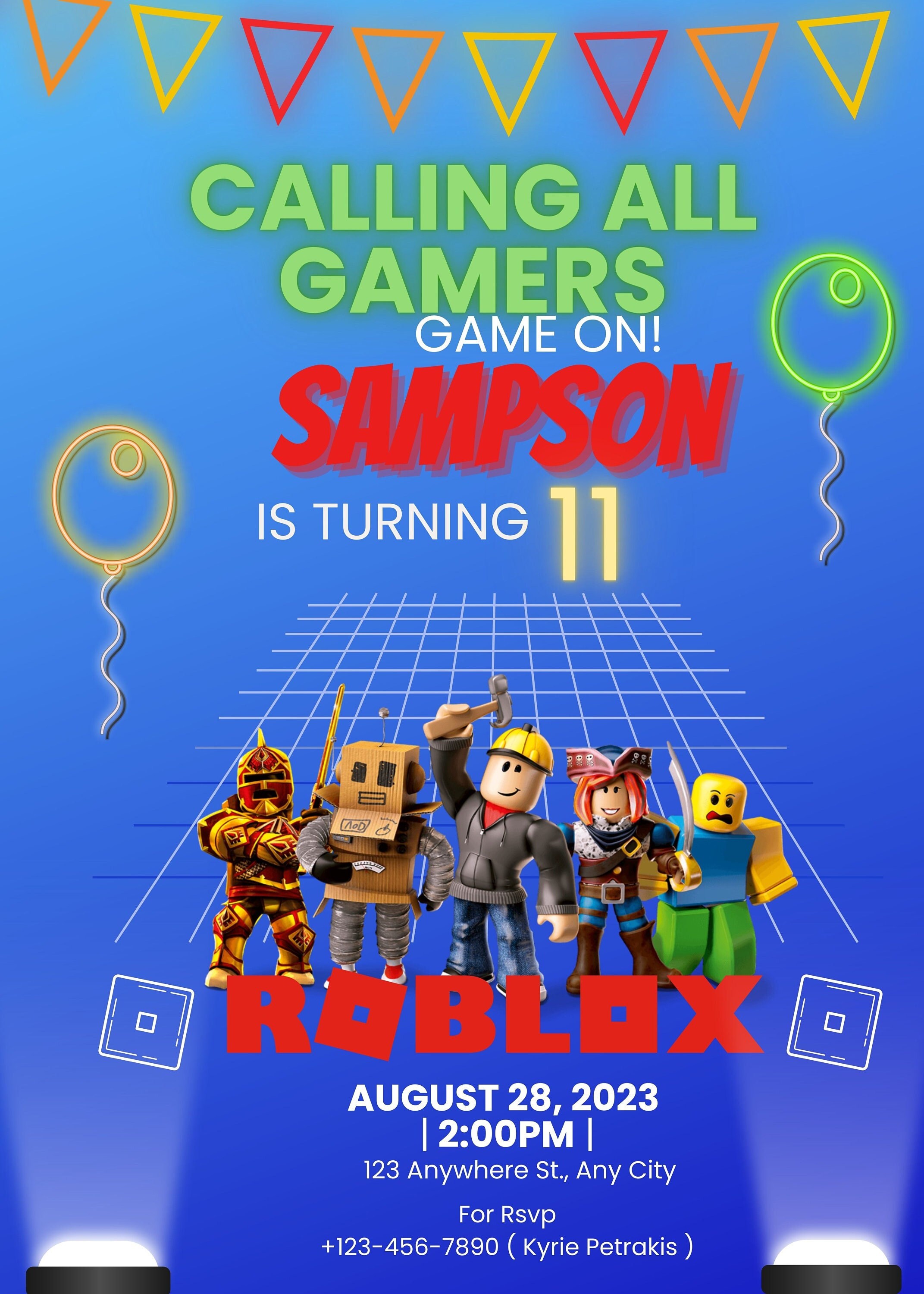 Free Roblox Trivia Game  Robot birthday party, Party printables