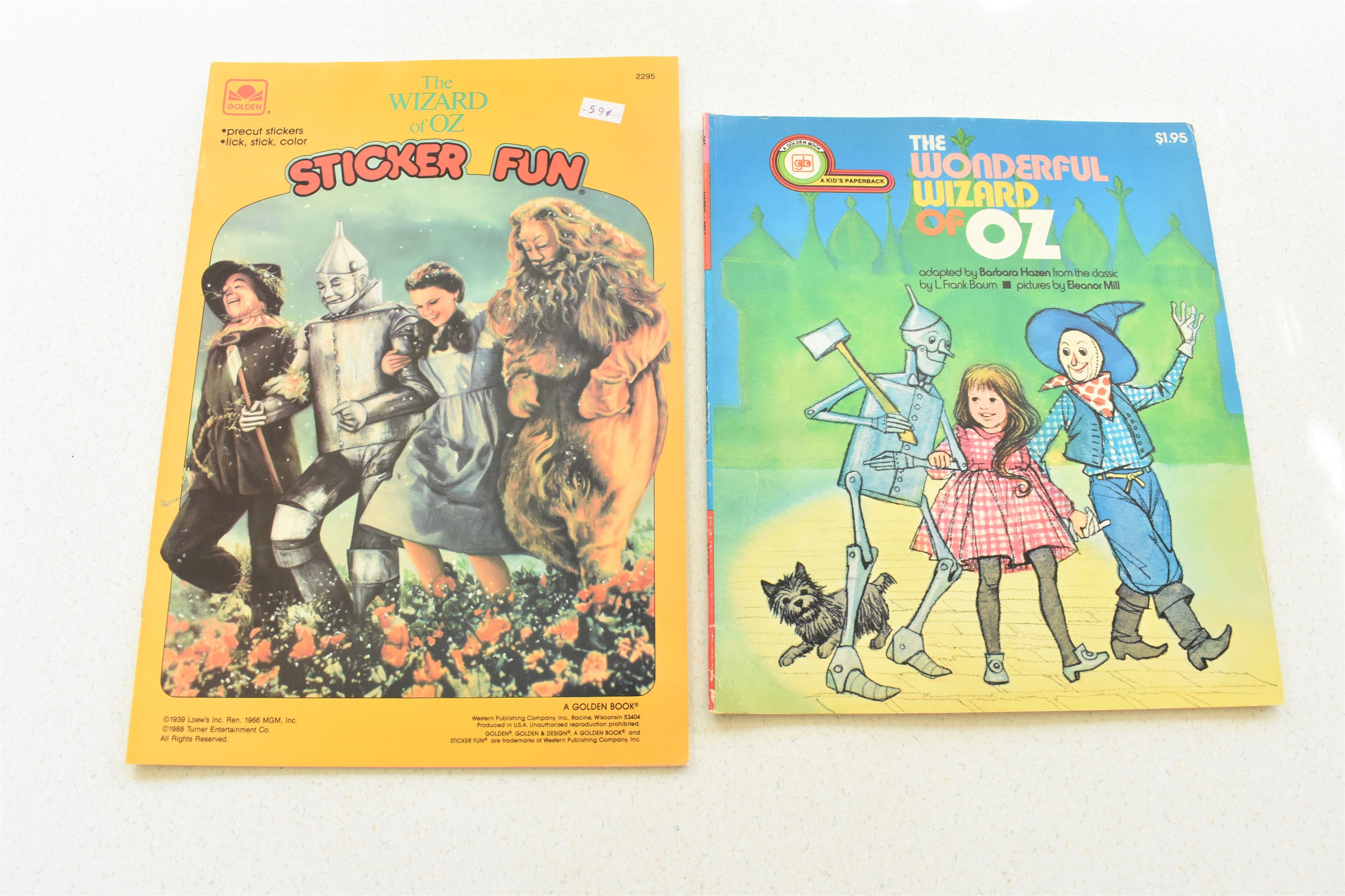 Set of 2 Golden Book Vintage Wizard of Oz Books the Wizard of Oz