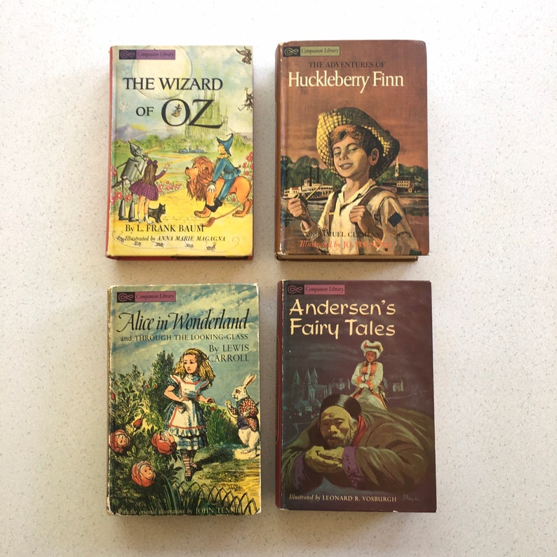 Set of 4 Vintage Companion Library books Childrens Novels 8 | Etsy